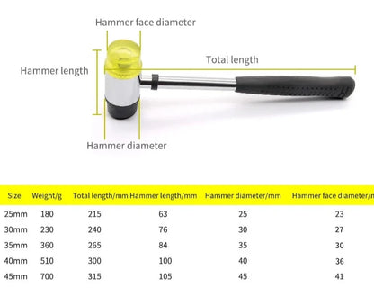 Double Face Tap Rubber Hammer